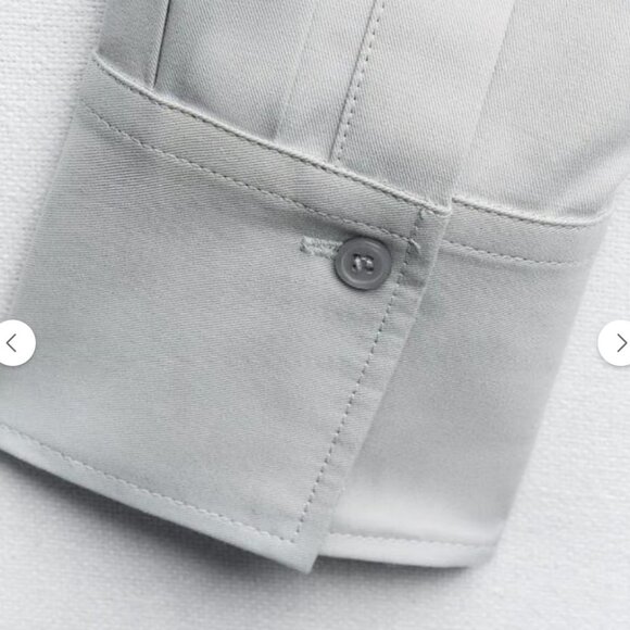 Zara Gray Button Down Shirt - Picture 7 of 7